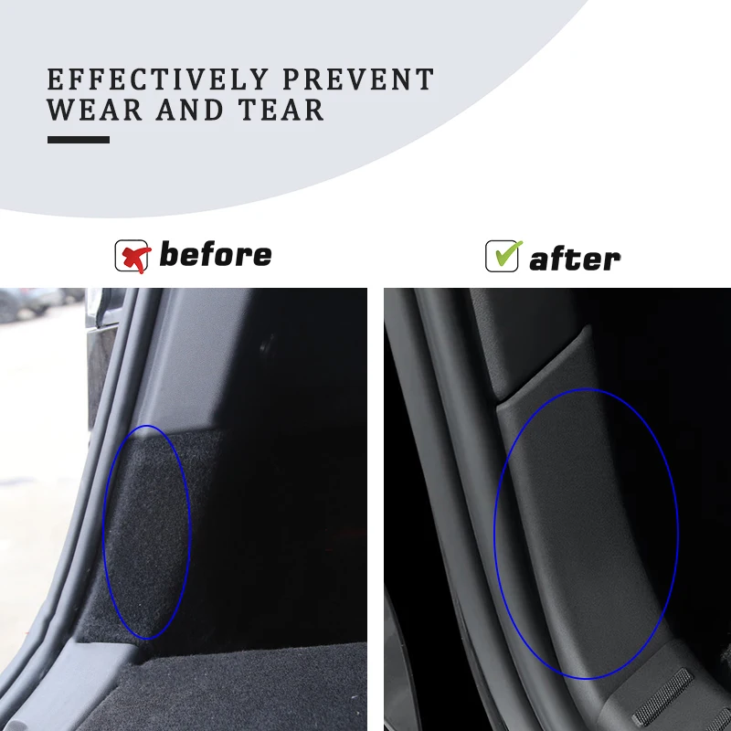 Model y 2023 Trunk Sides Fender Cover For tesla y  ABS Side Guards Cover Baffles Protect the trunk From Scratches Damage