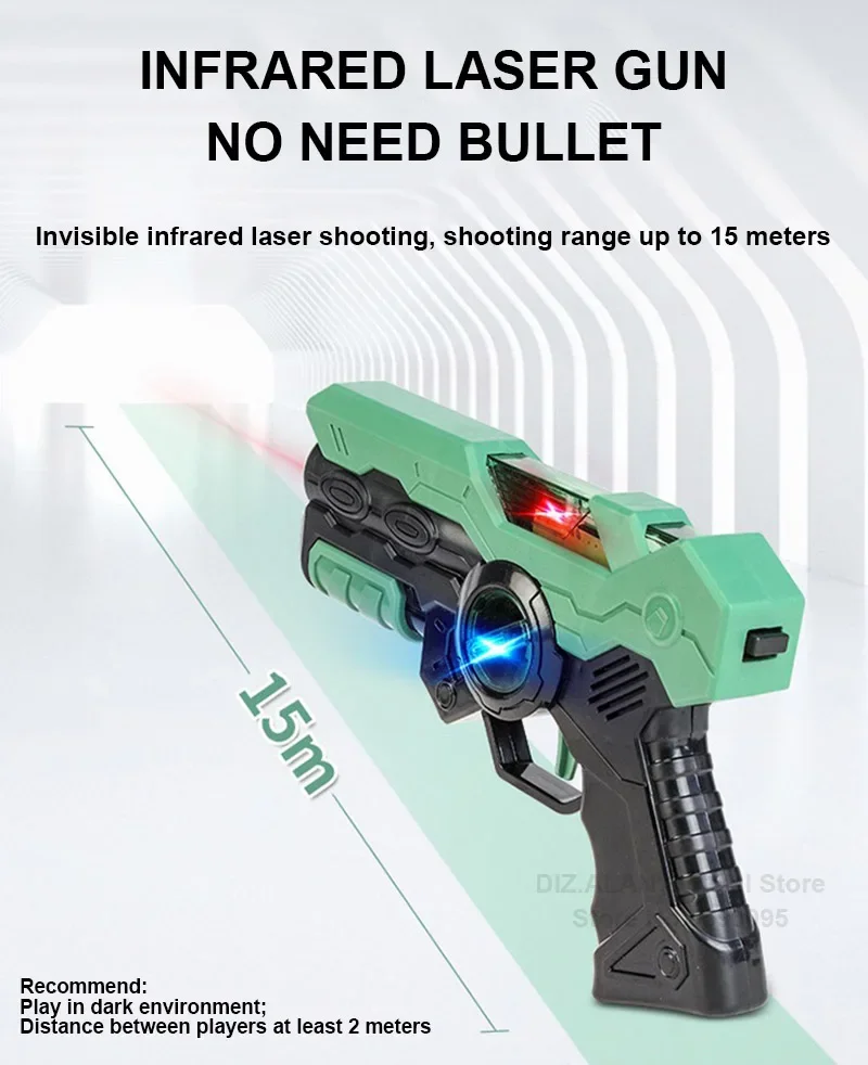 Laser-Tag-Kampfspiel-Pistolenset, elektrische Infrarot-Spielzeugpistolen, Kinder-Lasergame-Set, Pistole für Jungen, Kinder, Indoor- und Outdoor-Sport – Detail 10