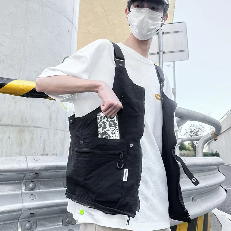 Handbag Laptop Bag for Men Camping Outdoors Fold Dual-purpose Crossbody Bag Jacket Backpack Variable Crossbody Multifunctional