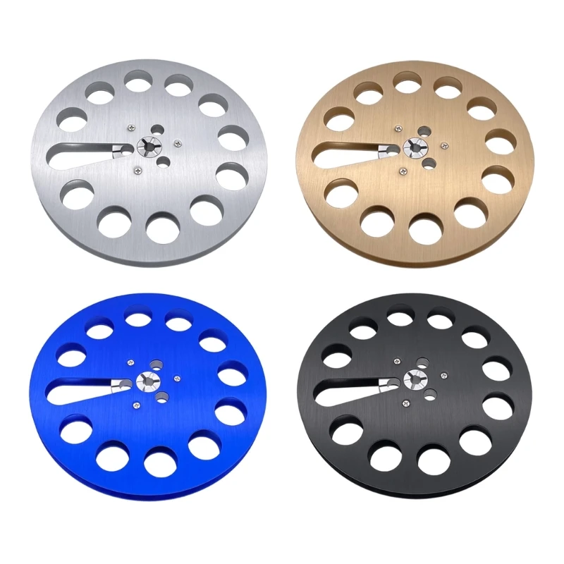 7Inches Tape Spool Aluminum Tape Reel with 12 Holes Open Reel Aluminum Takeup- Reel 7'' Multi-Color