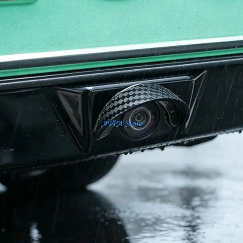 U13C 2/4pcs Backup Camera Rain Cover, Curved Adhesive PVC Guard for Daily Driving