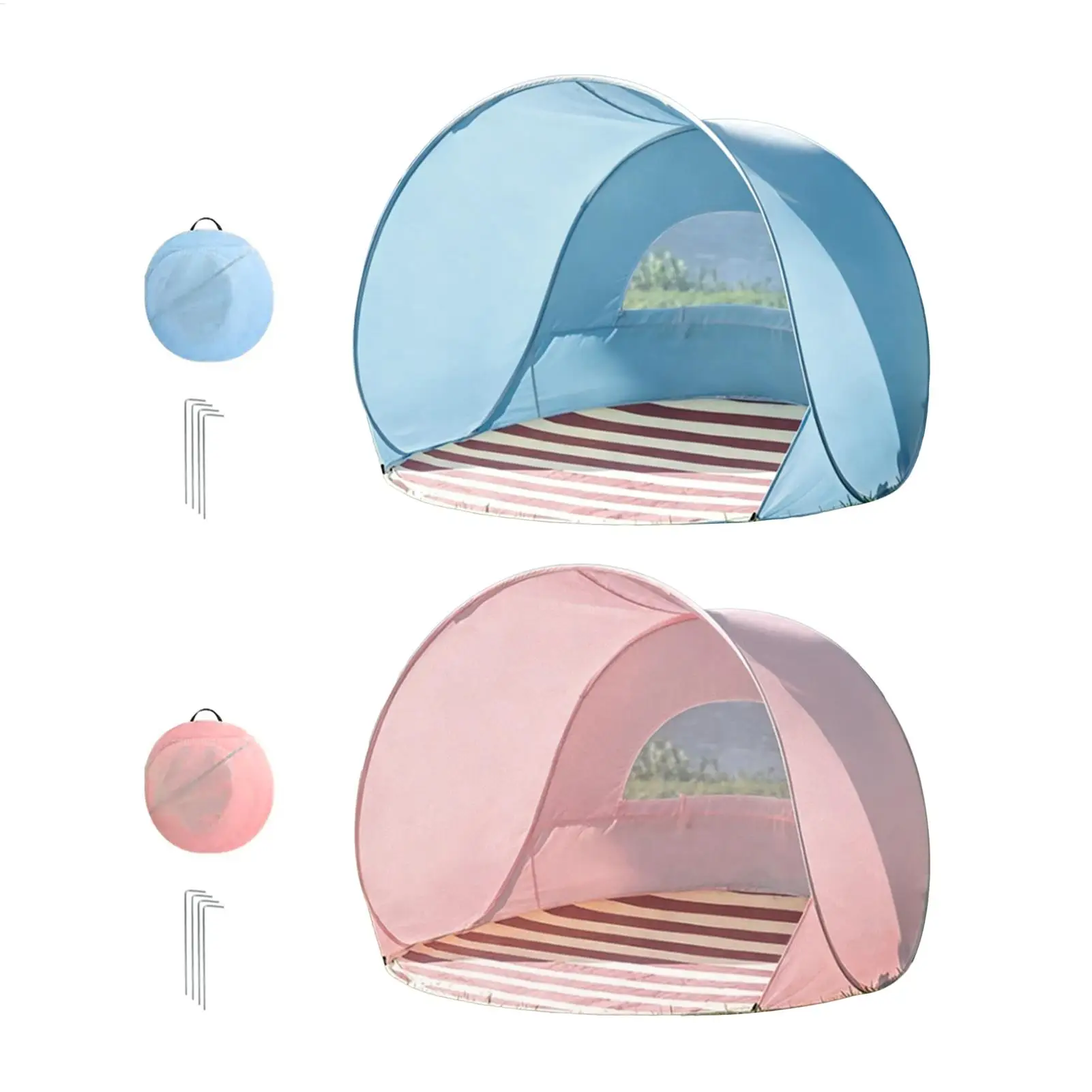 Beach Shade Portable Lightweight Easy Setup Protection Beach Sun Shade For Family Adults Camping Outdoor Picnic Pool Backyard