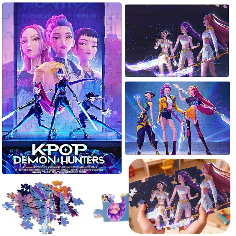 

3D головоломка Kpop, охотники на демонов, тематическая настольная игра, игрушки Rumi Mira Zoey Huntrix, узор персонажа, головоломка, коллекционные подарки для детей