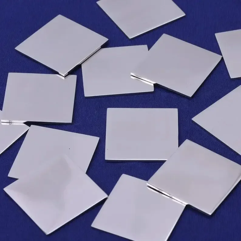 10pcs 19x19mm Stainless Steel Square Stamping Blanks FANTASTIC SHINE,18 Gauges Tags-10106550