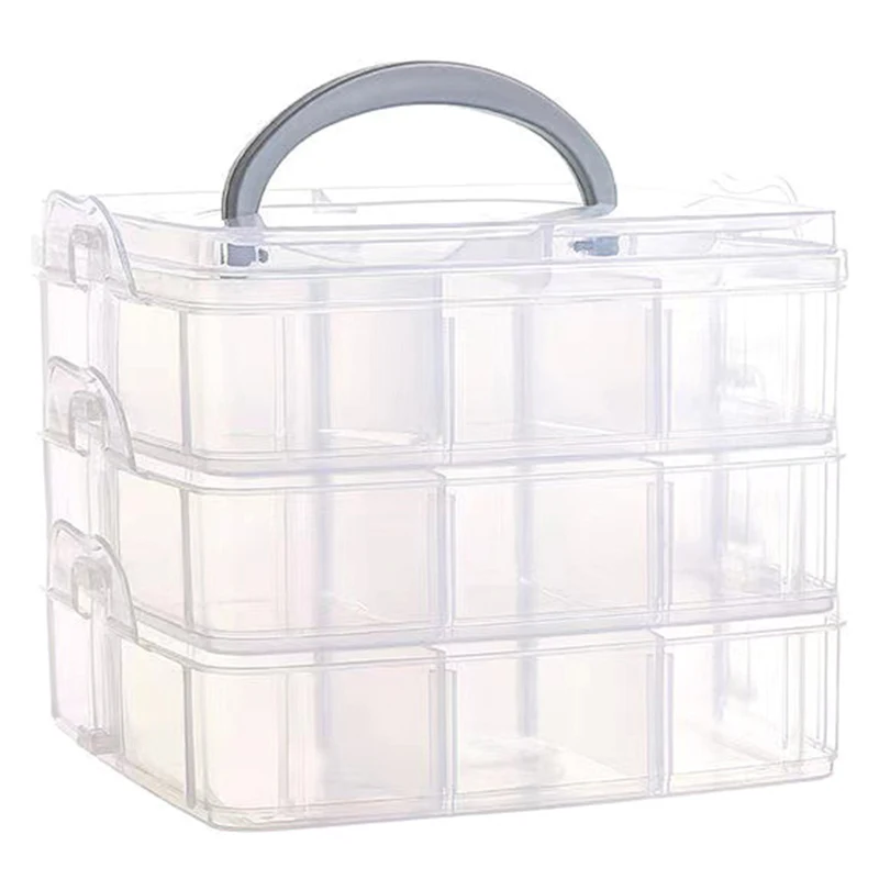 Transparent Jewelry Storage Box Large-Capacity Finishing Box Necklace Ring Stud Earrings Storage Box Jewelry Box Ornament Box