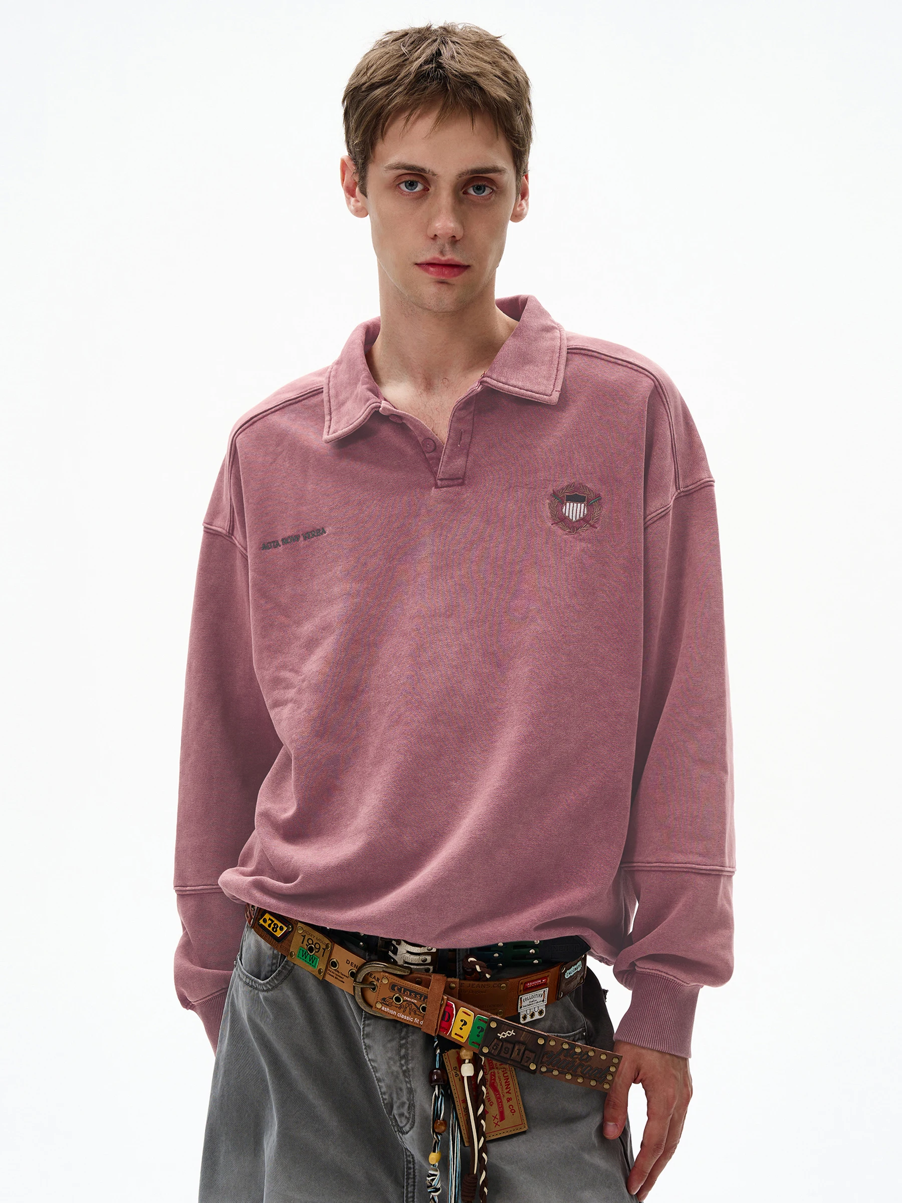 

Винтажная вышитая толстовка MADWITCH, свободная повседневная модель, унисекс, хлопок/полиэстер, осенняя теплая, с длинными рукавами