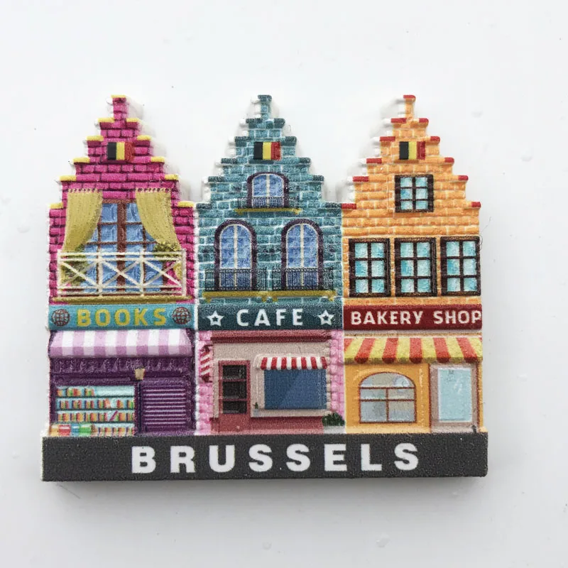 

Fridge Magnet Brussels, Belgium Creative Cultural Landscape Decoration Message Stickers Tourism Souvenir