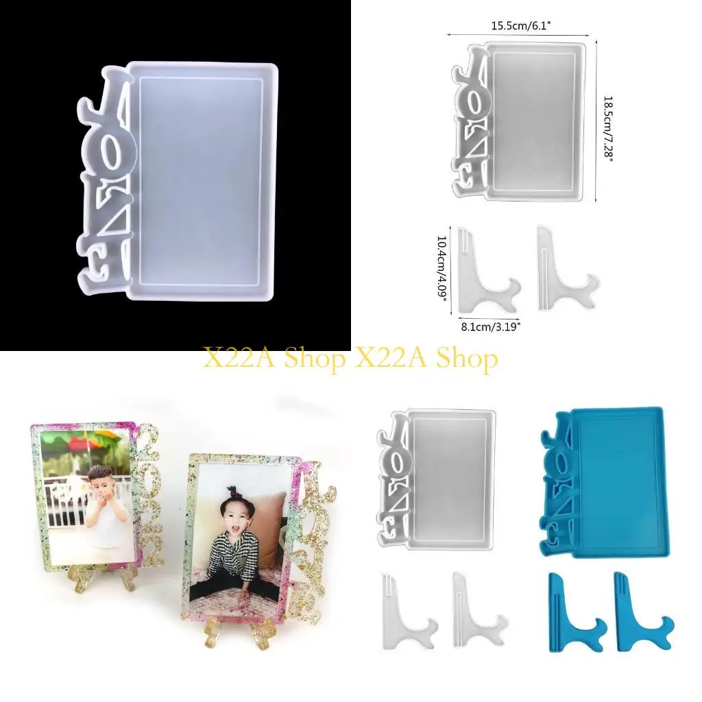 

Unique Handmade Love Photo Frame UV Epoxy Resin Mold Picture Frame Silicone Mould DIY Crafts Home Table Decoration Casting Tool