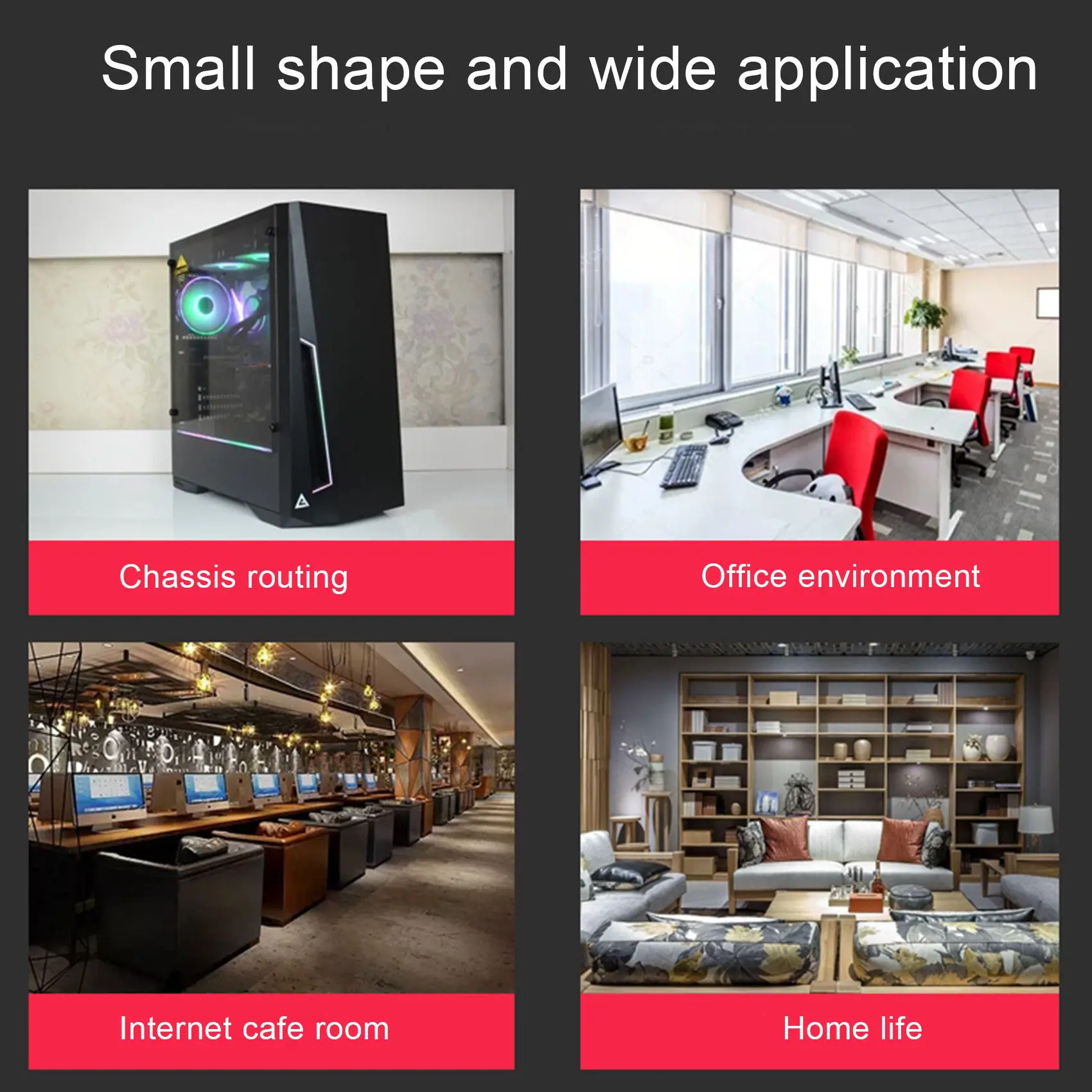 Supporto Base per fascette autoadesive da 100 pezzi 20x20x6mm