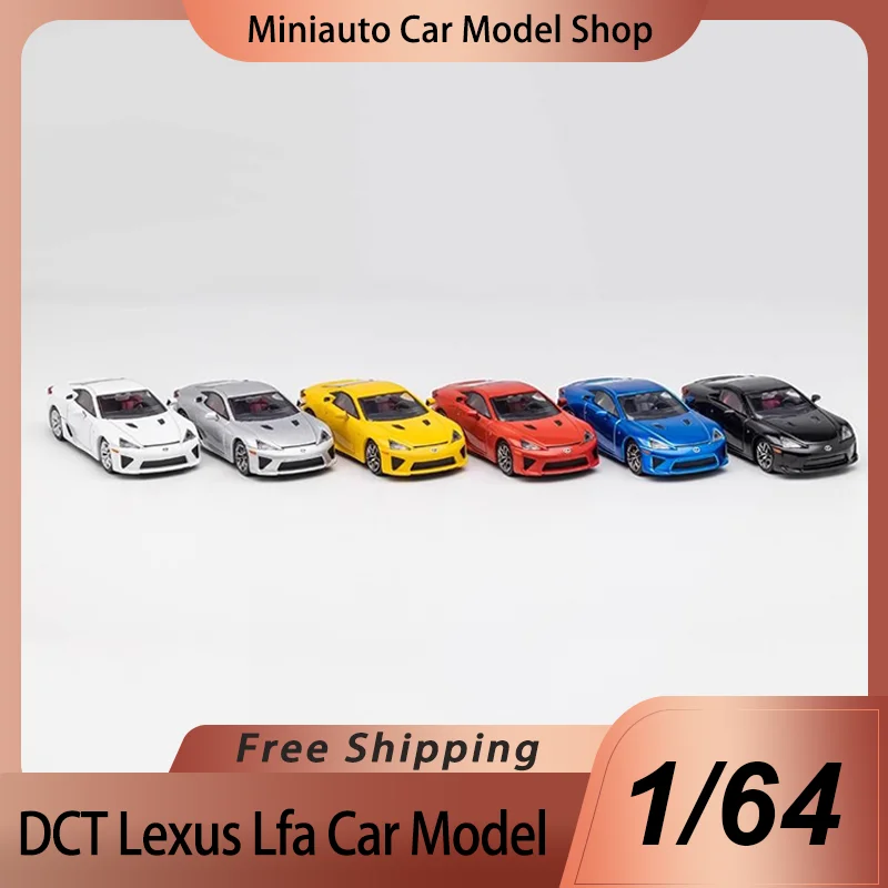 En Stock Dct 1:64 Lexus Lfa supercoche en miniatura de aleación modelo de coche fundido a presión caja acrílica Lexus modelo de coche deportivo juguetes personalizados regalo para niños