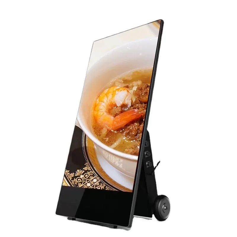 Portable LCD Advertising display Playing Equipment Billboard HD touch screen kiosk Outdoor Mobile digital signage