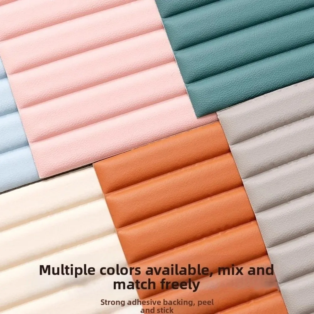 Leather Soft Bag Wall Sticker Large Size Anti-collision 3D Sticker Widened Thickened Wall Panels Wallpaper