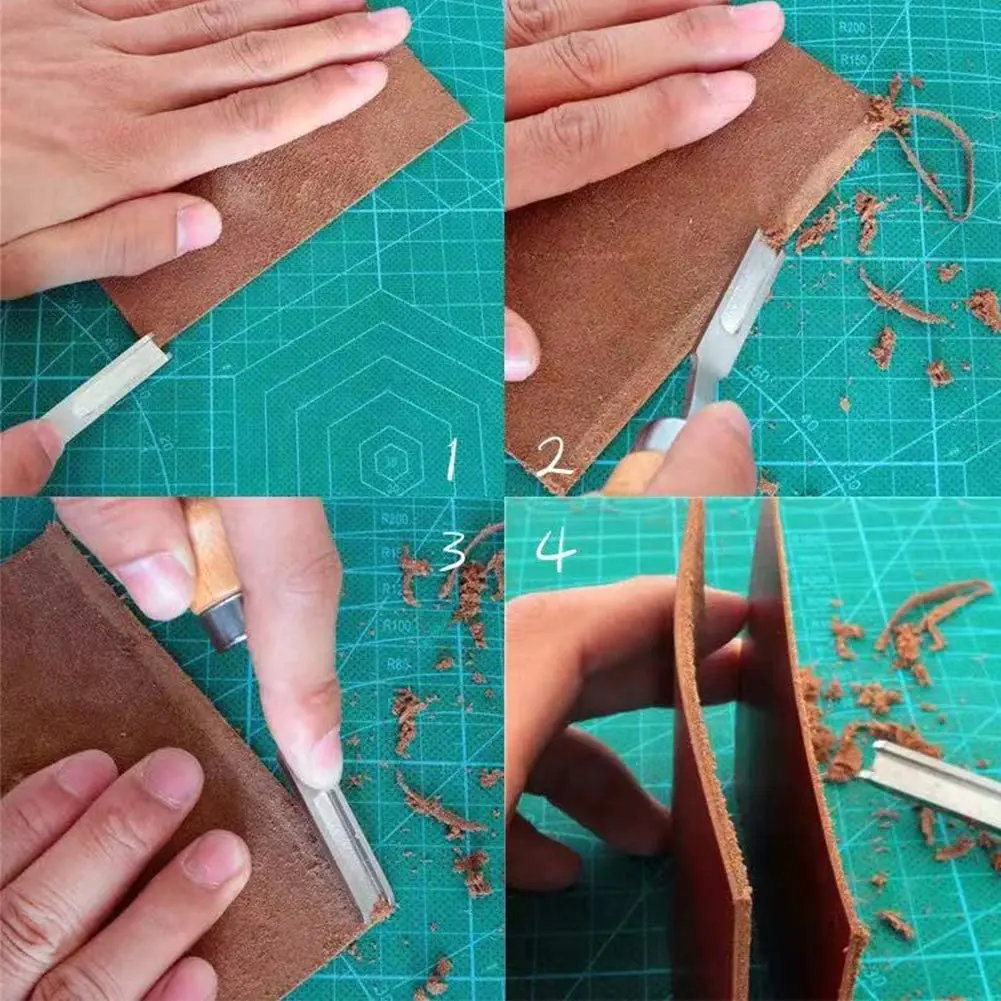 

N08R 3 размера инструмент для снятия фаски по краям кожи 4 мм 6 мм 8 метров для снятия фасок DIY фаска для обрезки кромок кожи пресс