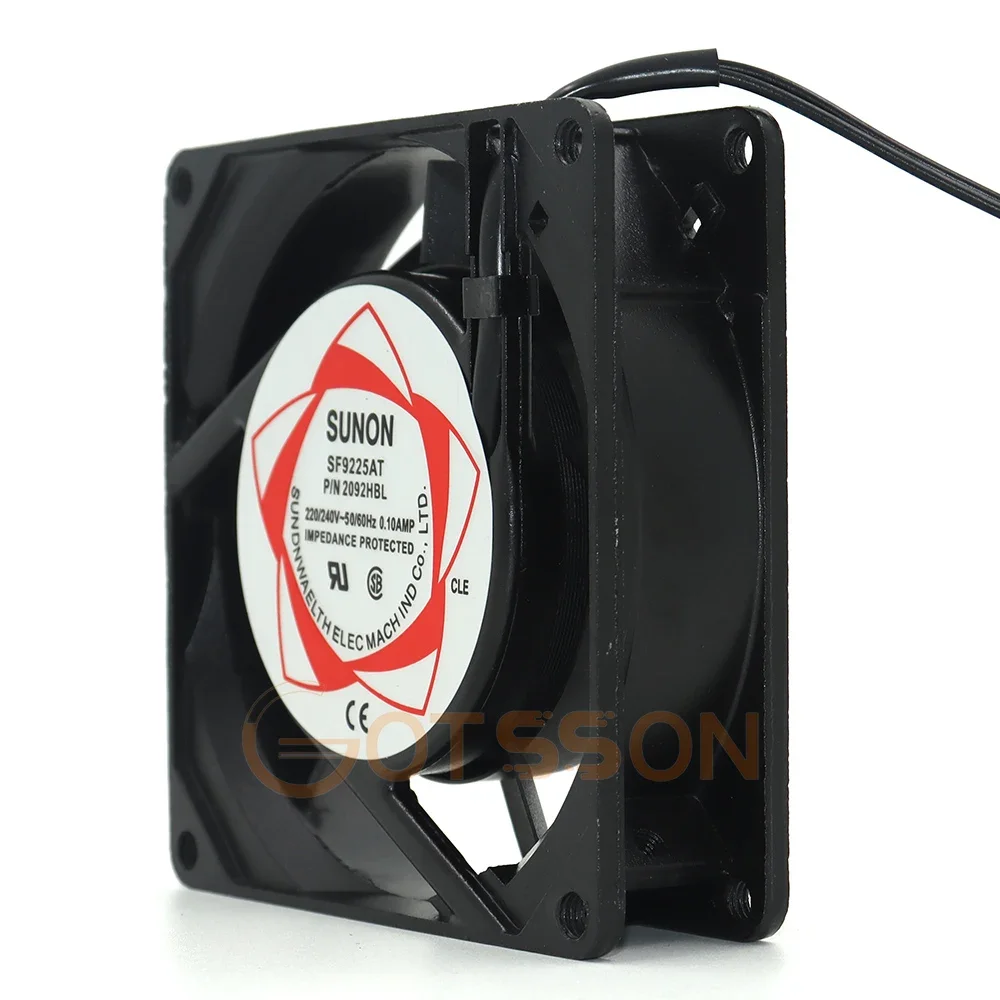 新しい SF9225AT P/N 2092HBL sunon 220/240V 0.1AMP 12 センチメートル冷却ファン 92 ミリメートル 92*92*25 ミリメートル