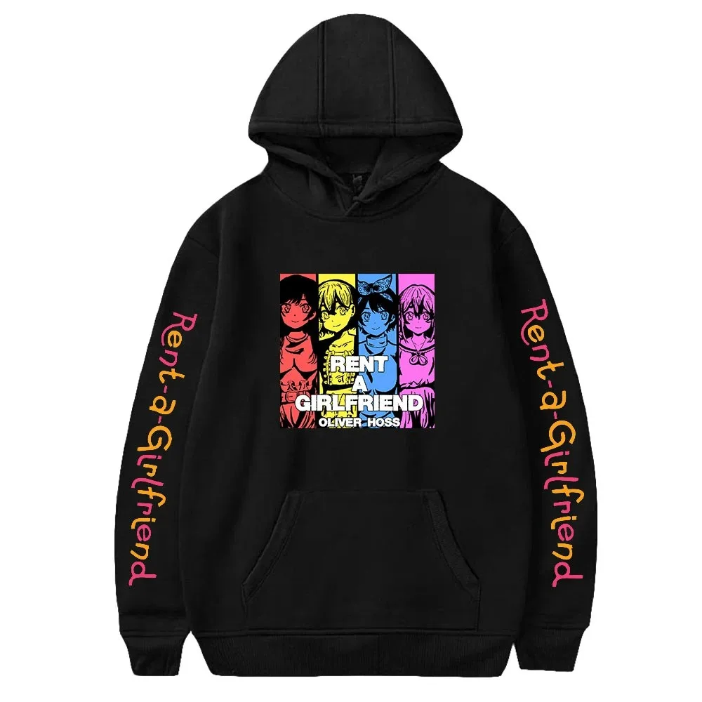 

Rent a namorada hoodies mulheres homens manga longa pulôver com capuz camisolas unisex casual streetwear anime roupas 2024