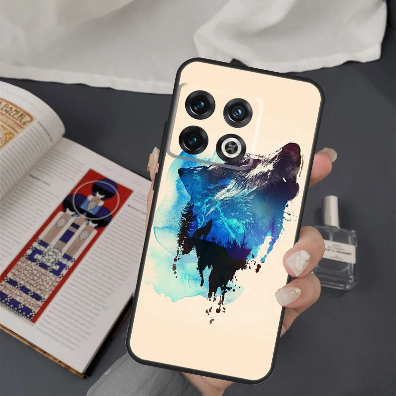 الذئب الفن الأسود سيليكون جراب هاتف ل Oneplus Ace 10R 9 R 8T ل Nord 2 T غطاء واحد زائد 10 9 برو لينة #5