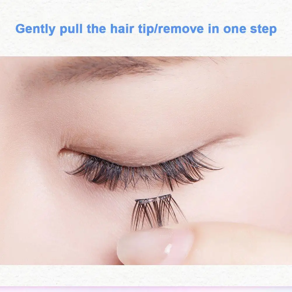 4 rangées de faux cils série animaux mignons, sans colle, pour débutants, sans colle nécessaire, Extension de cils quotidienne, DIY