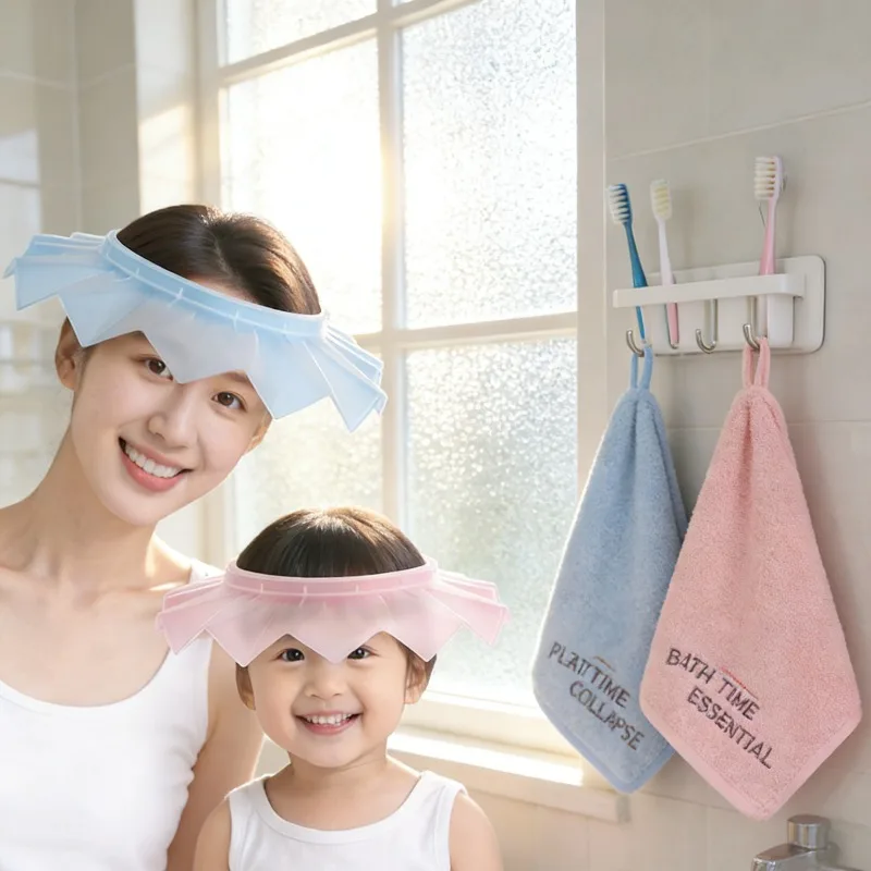 

Детская силиконовая шапочка для шампуня, водонепроницаемая шапочка для душа, шапочка для купания для родителей и детей, аксессуары для мытья волос, водяной блок