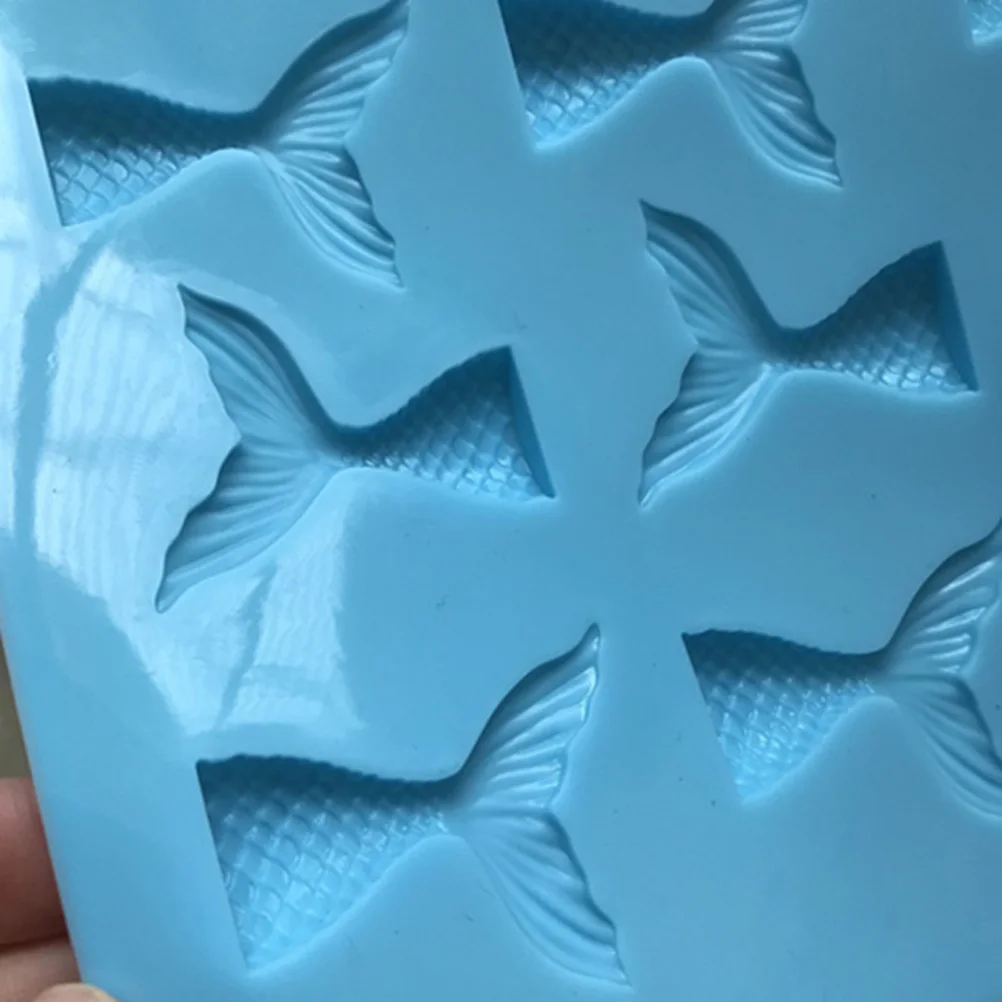 

2pcs Silicone Fondant Mold Large Fish Tail Mold For Gummies Chocolates Candies Baking Cupcake Toppers Soap Making Dog Treats Bpa