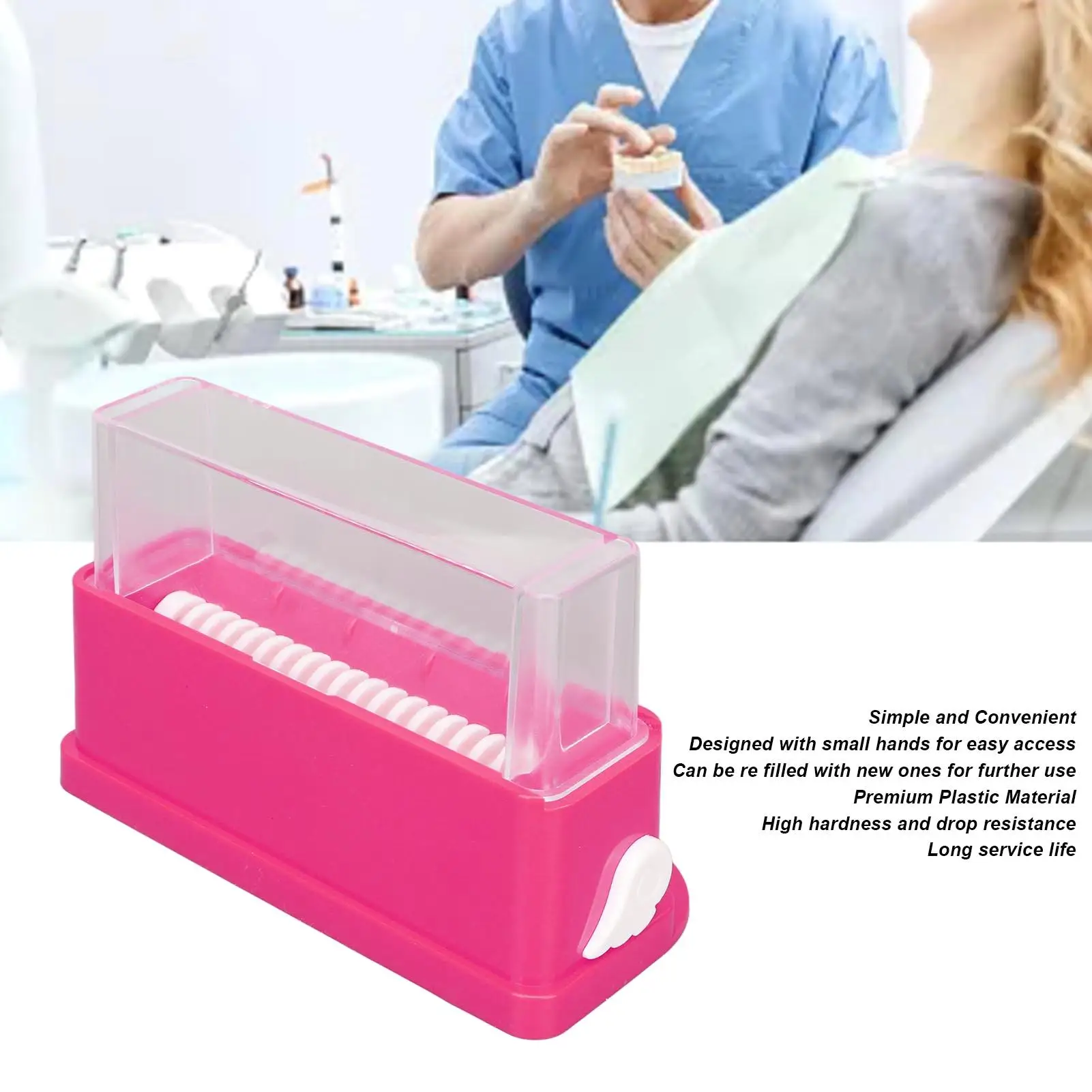 Dental Applicator Stick Dispenser Box | Large Capacity, Transparent & Drop Resistant | for dentist 's Micro Applicator Holder