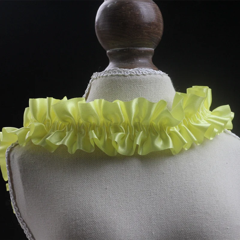 Lolita Center Pleated Elastic Satin Ribbon Lace Diy Ladies Hair Hoop Headdress Toy Clothes Skirt Sewing Dresses For Women 2025