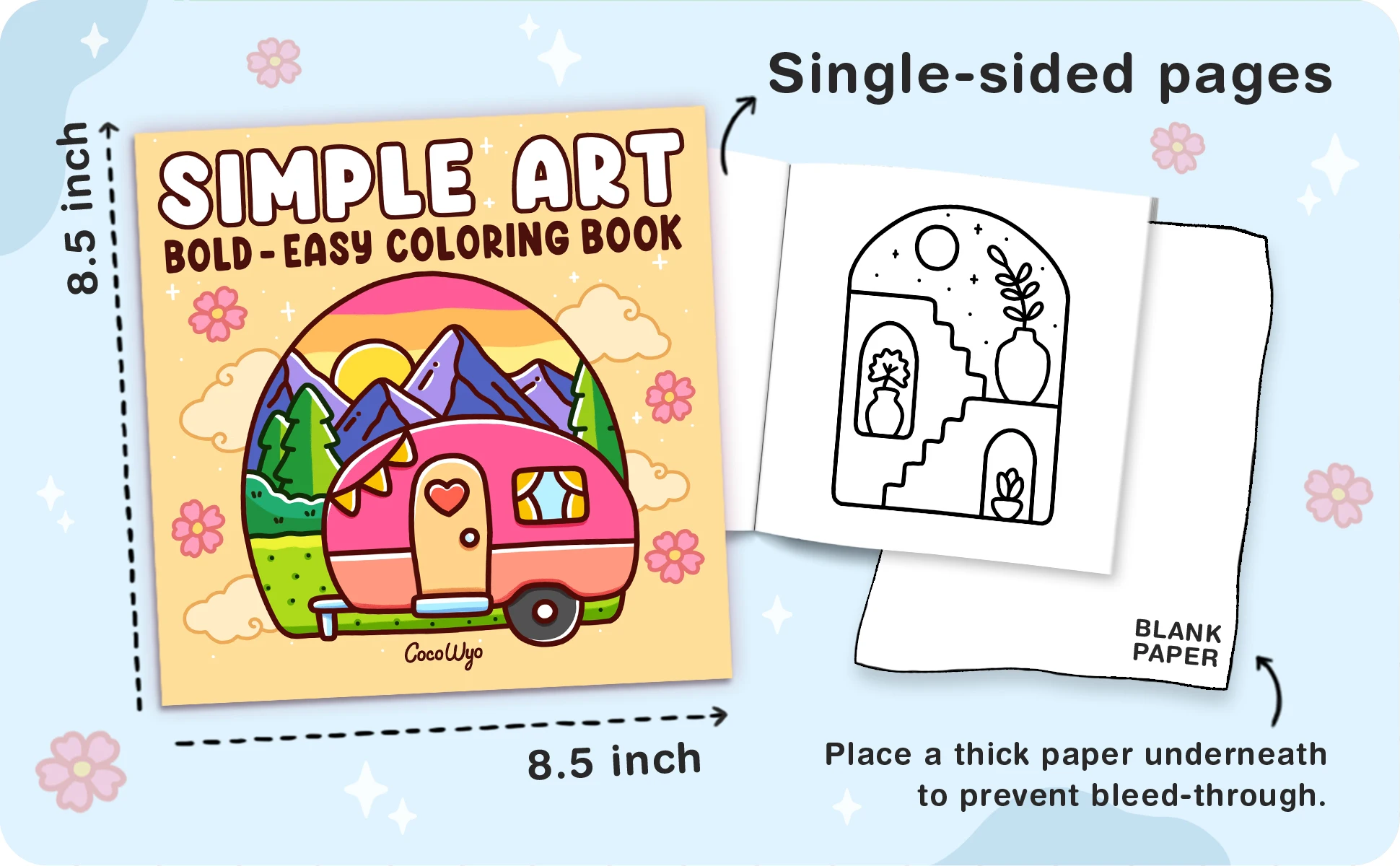 Simple Art: Coloring Book for Adults and Teens, Bold and Easy Designs for Relaxation with Minimalist Features