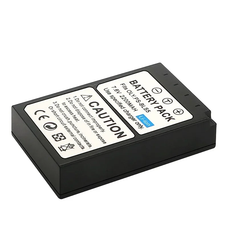 PS-BLS5 7.6V 2200mAh Li-ion Camera Battery for Olympus PS-BLS5 BLS-5 Digital Camera Replacement