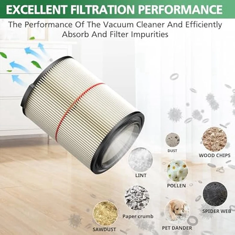 JDZD Filtro di ricambio per Craftsman CMXEVBE17590 Aspirapolvere asciutto e bagnato per aspirapolvere da 5 a 20 galloni Parte 9-38754