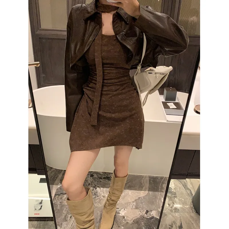 

Осенние куртки женские в консервативном стиле с текстурой, двухэтажные молодые Ins, деловые, тяжелые, из оленьей кожи, Майяар, сращенные теплые