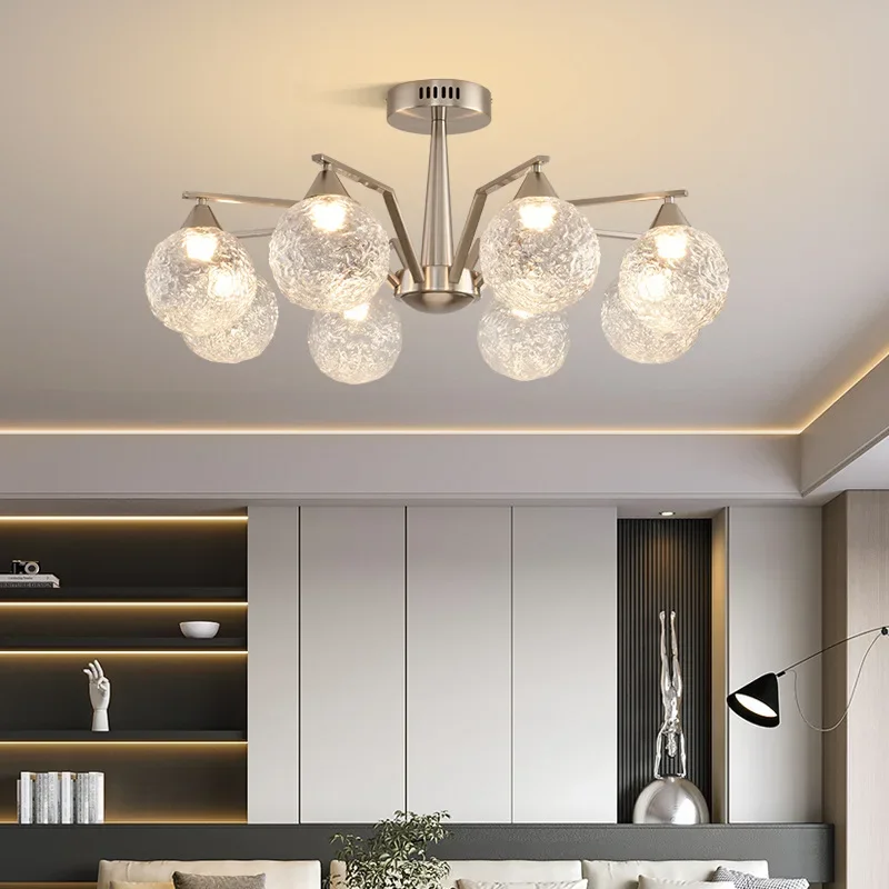 

Nordic Ceiling Chandelier Glass Lampshade Design Led Lamps for Living Room Bedroom Decoration Dining Table Lighting Fixtures