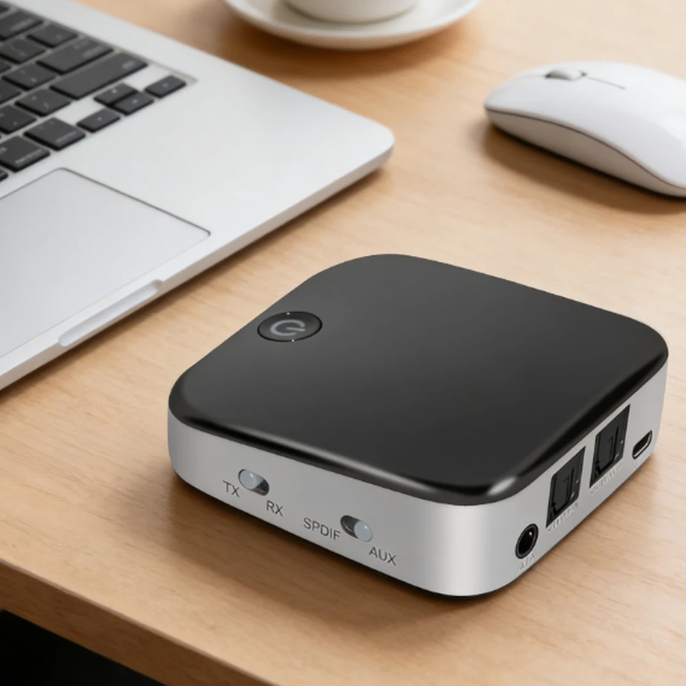 

Аудиоприемник Беспроводной передатчик Двойной функциональный Bluetooth-совместимый адаптер 5.0 Stream Audio на два устройства Стереоадаптер