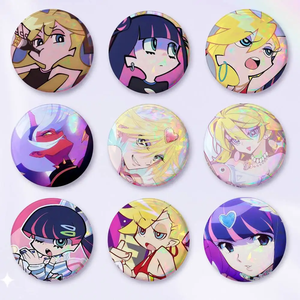 A-New PANTY & STOCKING Anime Round Badges, Brooches, Clothing Accessories, Birthday Gifts, Anime Conventions