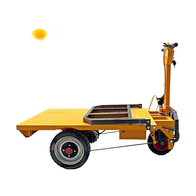 New Popular Customizable Electric Trolley Dump Truck with Three-Wheel Hand Carts Standing Drive Trolley