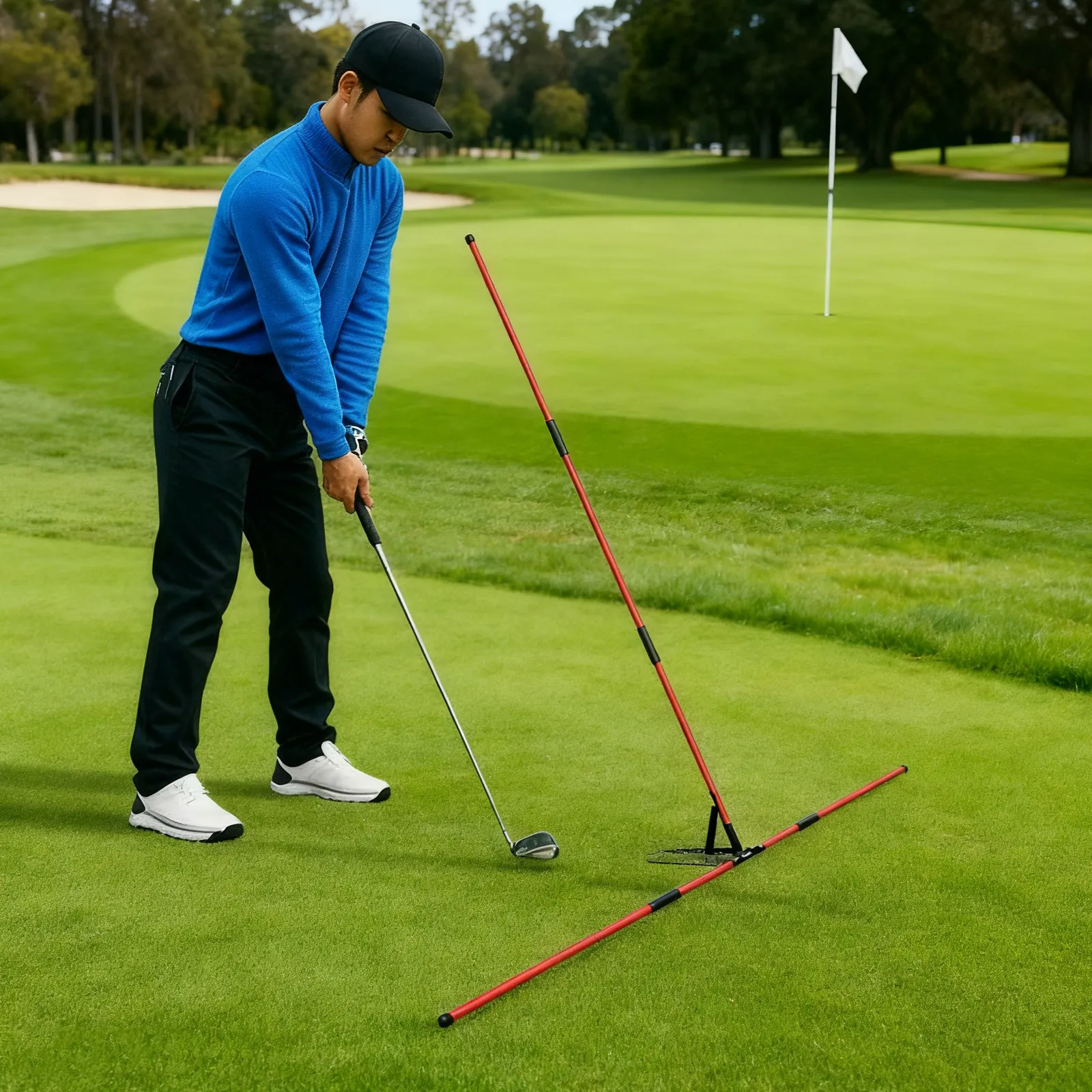 Adjustable Golf Swing Plane Trainer Angle Plate Alignment Stick Indoor Home Practice Golf Swing Training Aid Golfing Accessory