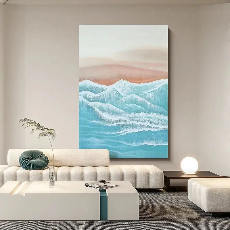 Simple Abstract Hanging Painting Texture Wave Modern Living Room Decoration Painting Living Dining Room Corridor Sofa Background