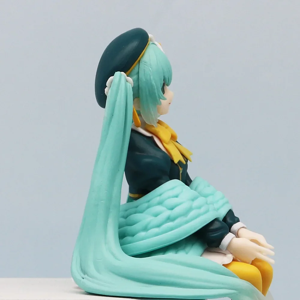 Bandai 15CM Hatsune Miku Anime Figur Miku Action Figur Kawaii Mädchen Nudel Stopper Figur Computer Fall Ornamente Modell