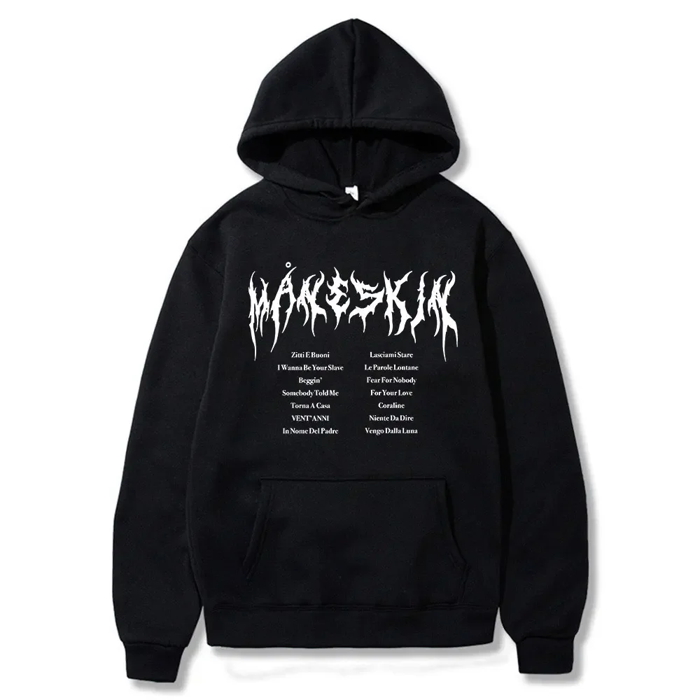 

2024 Maneskin Unisex Streetwear Hoodie Men's Hooded Sweatshirts Branded Men's Clothing Fashion Oversized Hoodies Tops Clothes