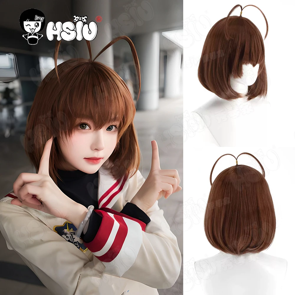 

Nagisa Furukaw Косплей Парик Волокно синтетический парик「HSIU」35 СМ темно-коричневый короткий парик + шапочка для парика Игра Nagisa Furukaw Косплей