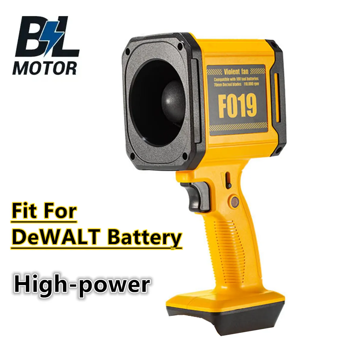 Fit For Dewalt 20V Battery Violent Fan Air Blower Adjustable Speed Jet Turbo Fan Brushless Air Duster Leaf Blowing Power Tools