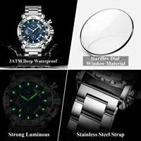 POEDAGAR Luxury Watch For Men Calendar Luminous Waterproof Man Clock Male Chronograph Stainless Steel Men's Quartz Watches Reloj 4