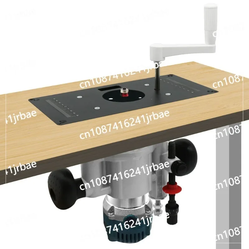 Trimmer lift flip base, flip plate, bakelite milling base, hand-cranked adjustment base woodworking slotting