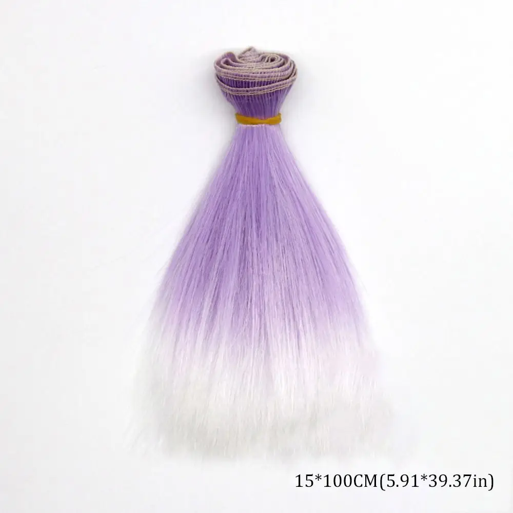 トレンディな 15*100 センチメートル Bjd ウィッグカラフルなグラデーションカラーの髪 DIY 子供のおもちゃギフト 1/4 1/6 1/8 Bjd