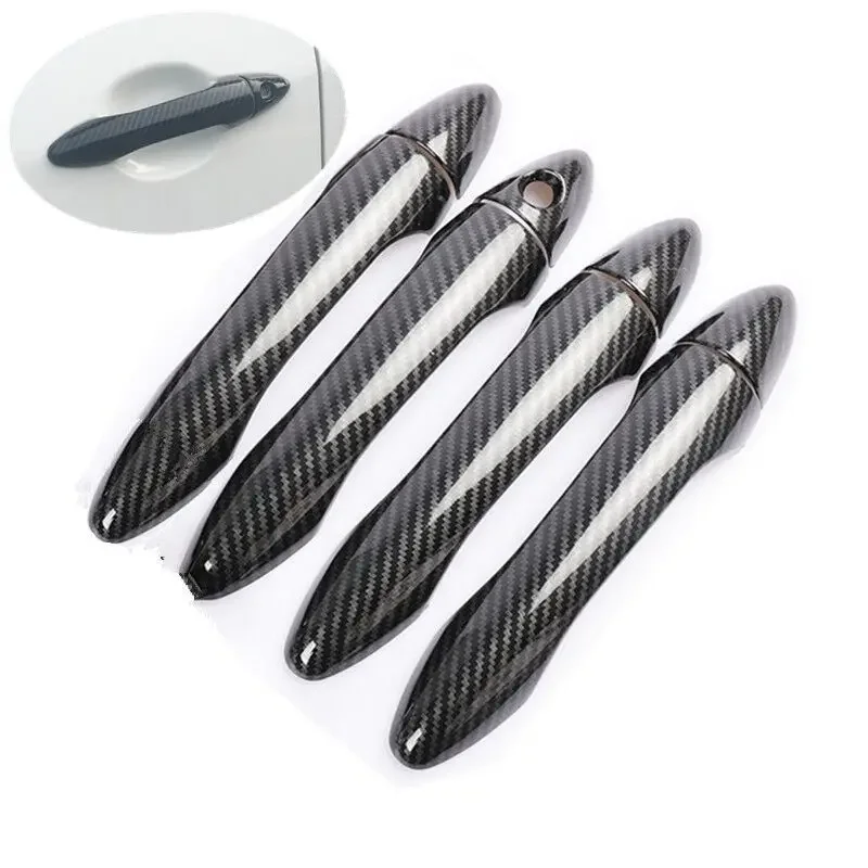 For Kia Optima K5 TF MK3 2011 2012 2013 2014 2015 Carbon Fiber Chrome Car Door Handle Cover Trim Sticker Styling Accessories