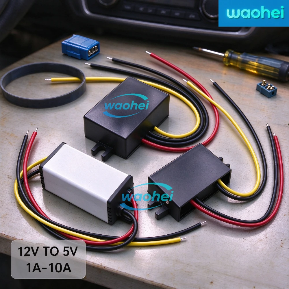 12V To 5V 1A 2A 3A 5A 8A 10A Buck DC-DC Power Converter Plastic Shell Step Down 8-36V To 5V Voltage Regulator Stabilizer Module