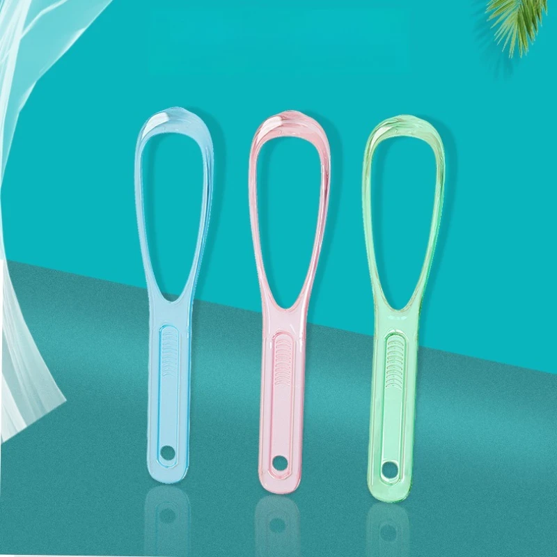 1 шт., двухсторонний очиститель языка, многоразовый скребок для языка для взрослых, пластиковый скребок для свежего дыхания, гигиена полости рта, инструменты для щеток для языка