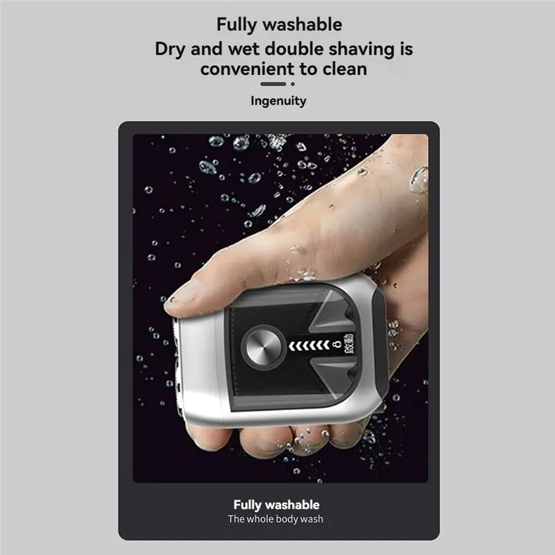 [B25B!】 Electric Shaver Rechargeable Aluminum Alloy Magnetic Double Head Shaver IPX7 Waterproof Portable Men Beard Trimmer