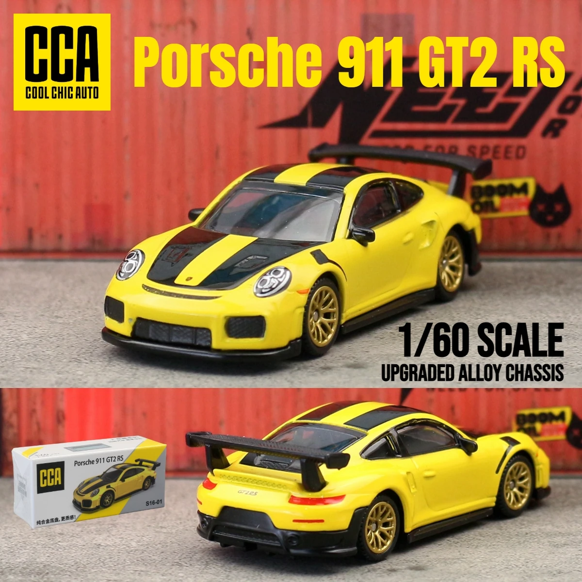 1/60 Porsche 911 GT2 RS Toy Car Model CCA MSZ 1:64 Diecast