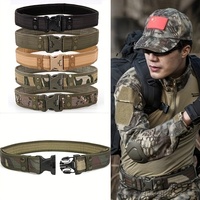 Daily Men's Heavy Duty Combat Tactical Belts Sturdy Nylon Waist Strap with 5cm Width for quick release and adjustment