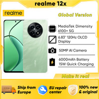 realme 12x  MediaTek Dimensity 6100+ 6.83'' 120Hz OLCD Display 5000mAh Battery 50MP AI Camera NFC 5G Smartphone Global Version