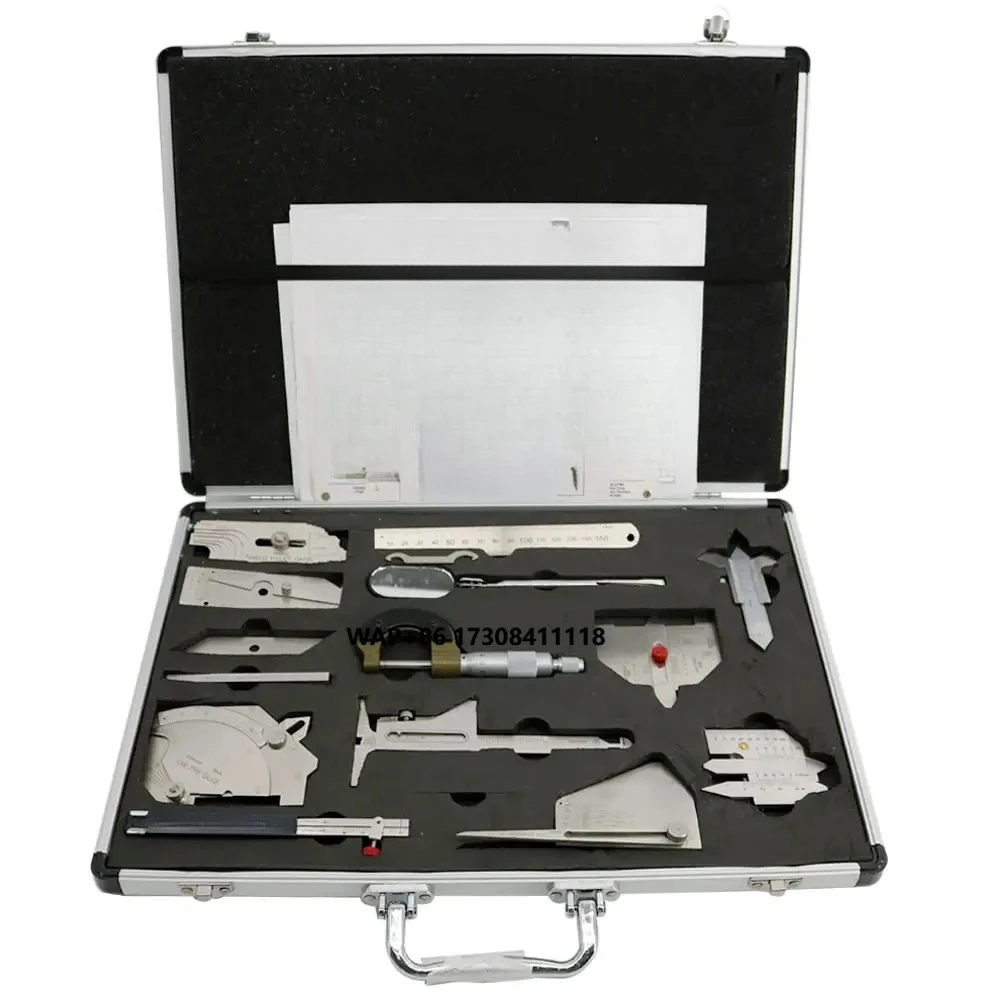 New Stainless Steel Welding Measure Gauge Tool Kits Combine Suit 13 Pieces